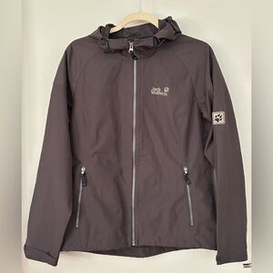 Jack Wolfskin Women's Stormlock Grey Rain Jacket, Size Medium